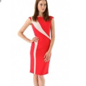 Rachel Roy Red Flame Inset Dress
